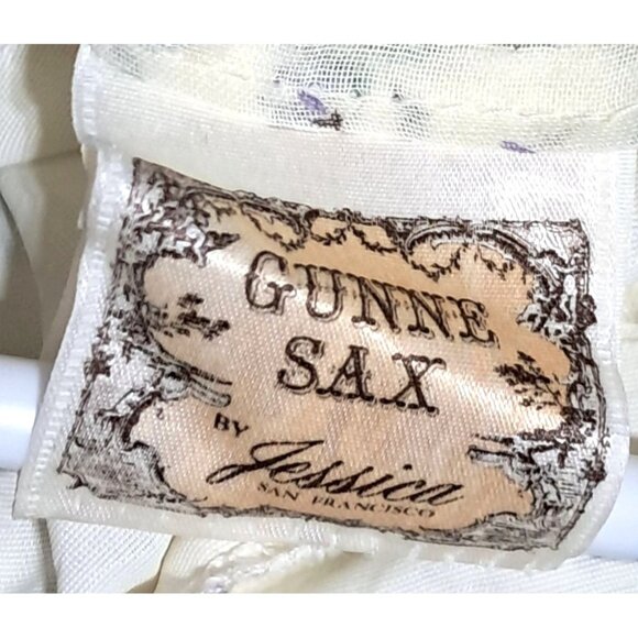 Vintage 70s Gunne Sax By Jessica San Francisco Floral Maxi Dress *READ* With Lac - Picture 2 of 15